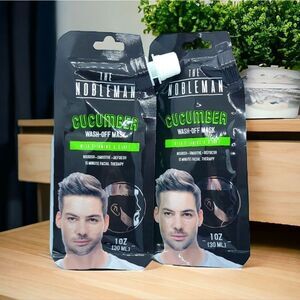 The Nobleman Men's Skin Care Travel Set | Cucumber Wash-Off Face Mask Treatment